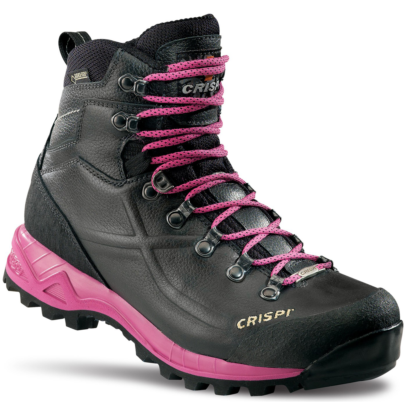 Crispi Valdres Wanderschuhe Schwarz Orange | HCVKMR286