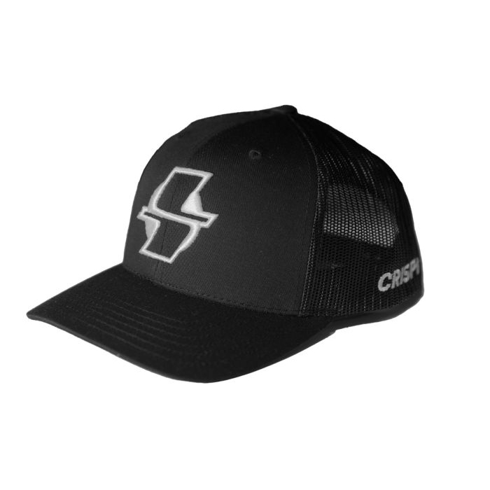Crispi Black Mesh-Back Hüte Schwarz Weiß | CEFZMQ637