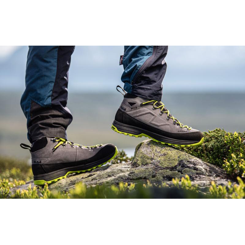 Crispi CROSSOVER LIGHT PRO MID GTX Jagdstiefel Grau Grün | OQKLXF784