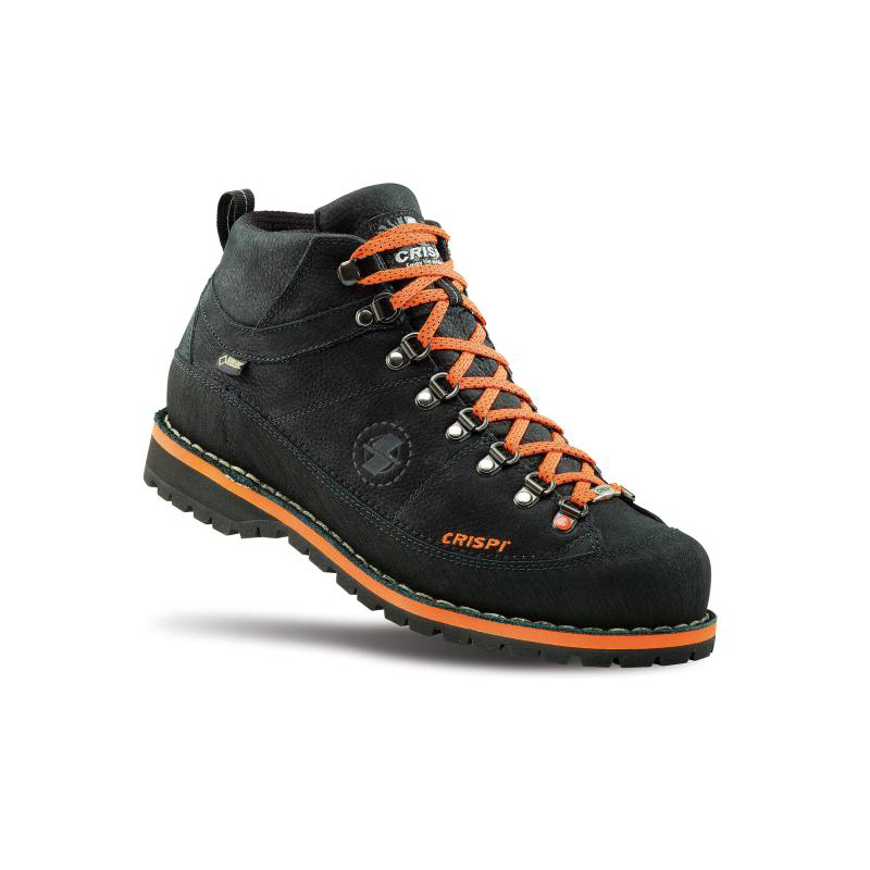 Crispi Monaco Premium GTX Wanderschuhe Schwarz Orange | WDNBTP630